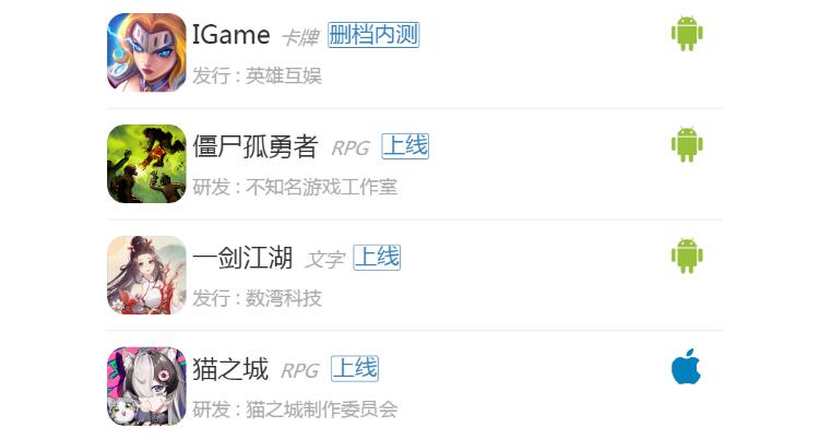 7月第三周新游开测表1