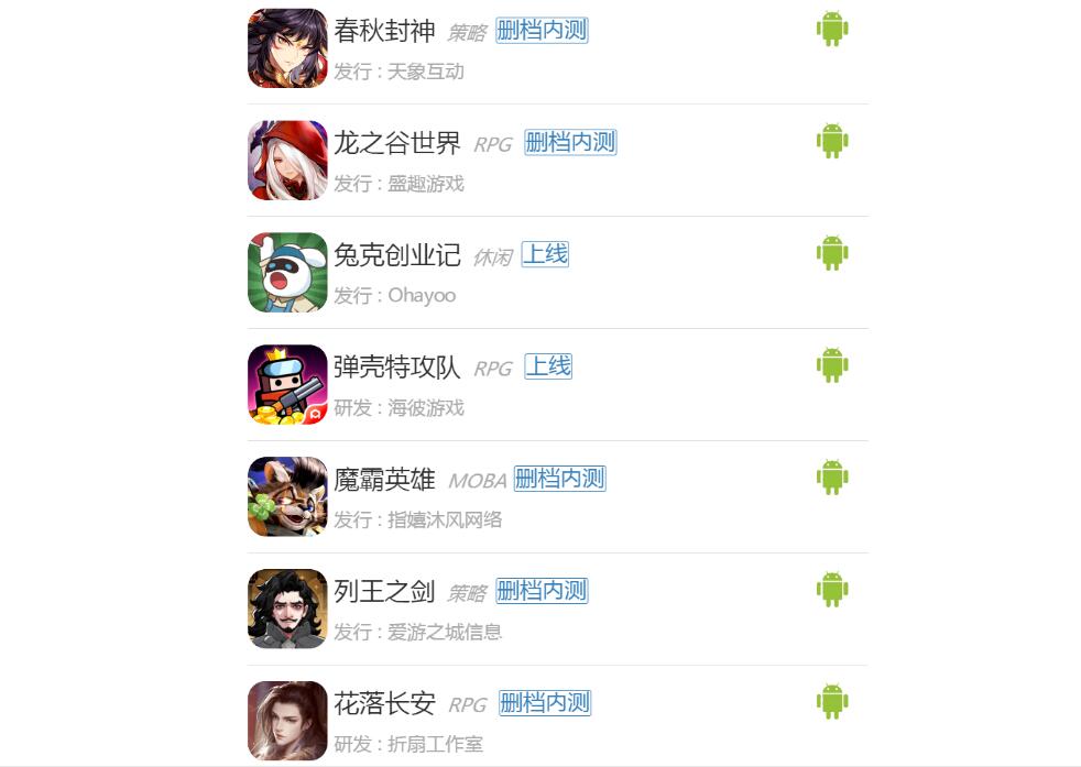 9月5日至9月11日新游开测表2